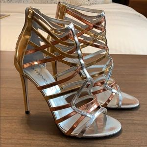 Tamara Mellon metallic sandals 39.5 Sexy!